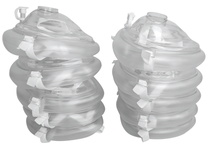 Kemp USA CPR Training Mask Kit with Cuffs and Training Valves