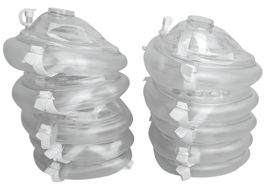 Kemp USA CPR Training Mask Kit with Cuffs and Training Valves