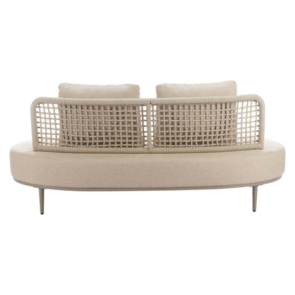 Ruhe Outdoor Patio Sofa, Beige