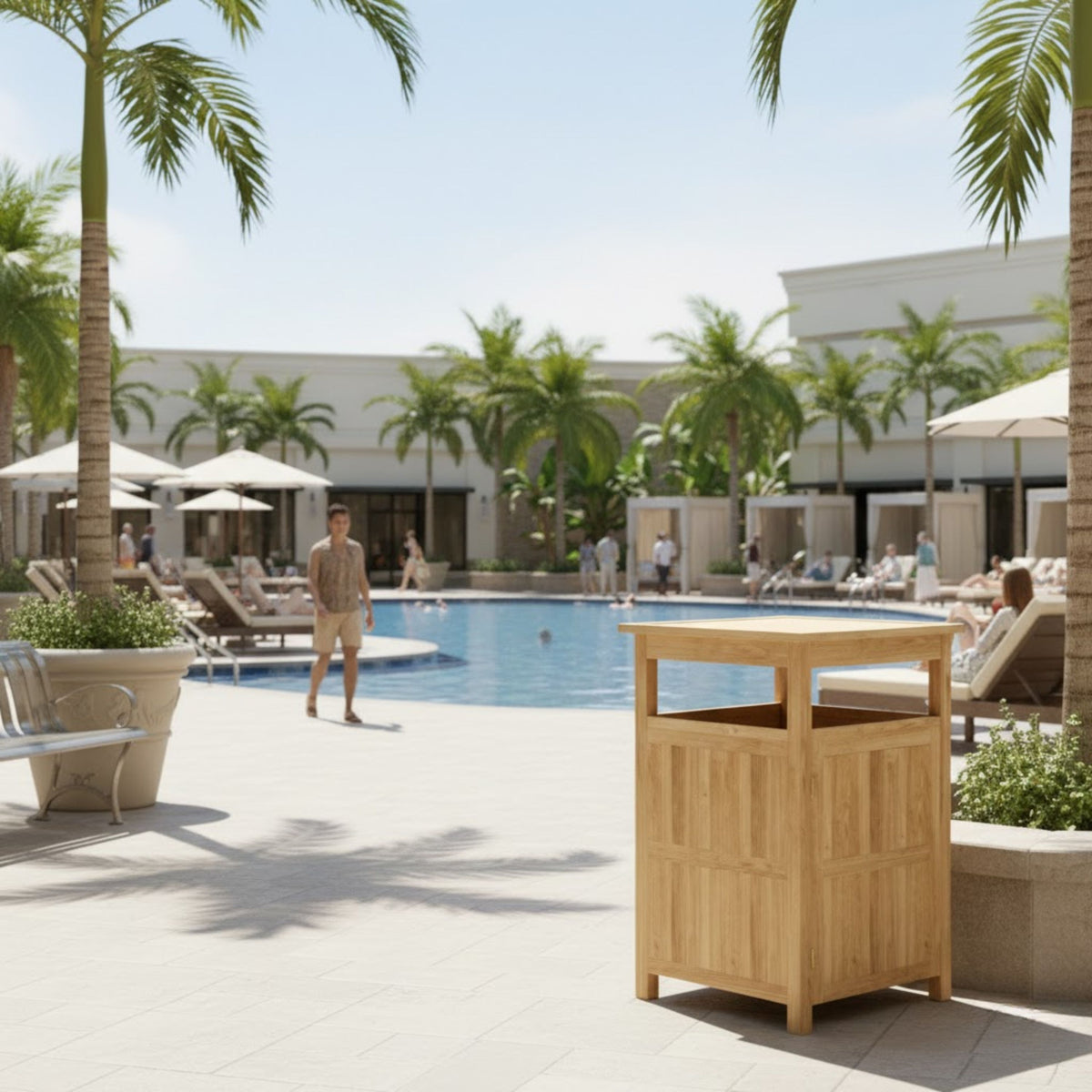 Anderson Teak Cobana Large Trash Bin