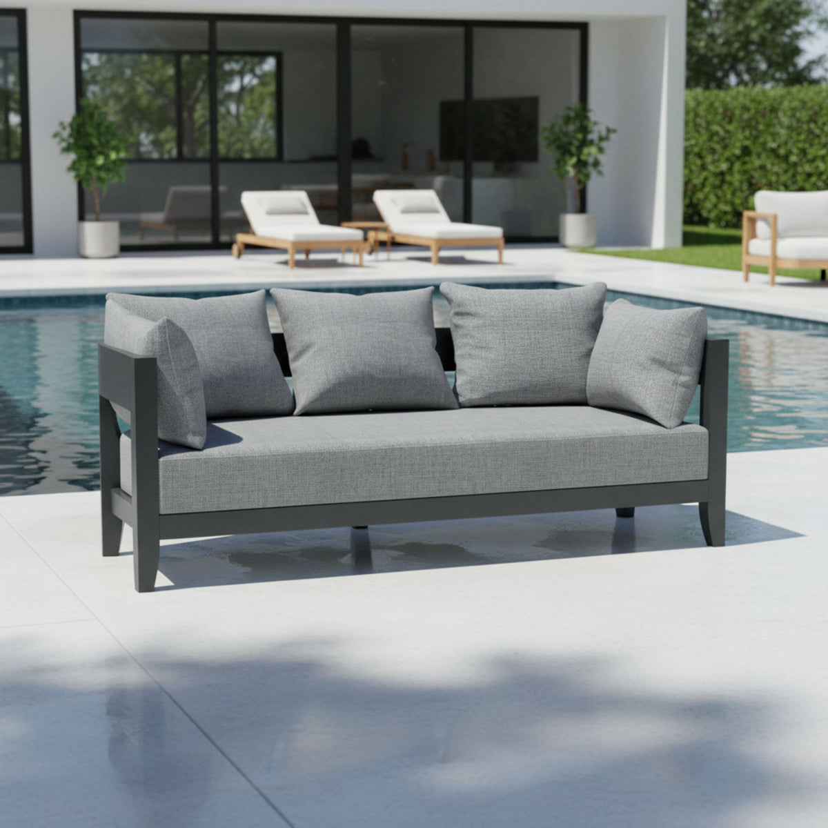 Anderson Teak Coronado Deep Seating Aluminum Sofa