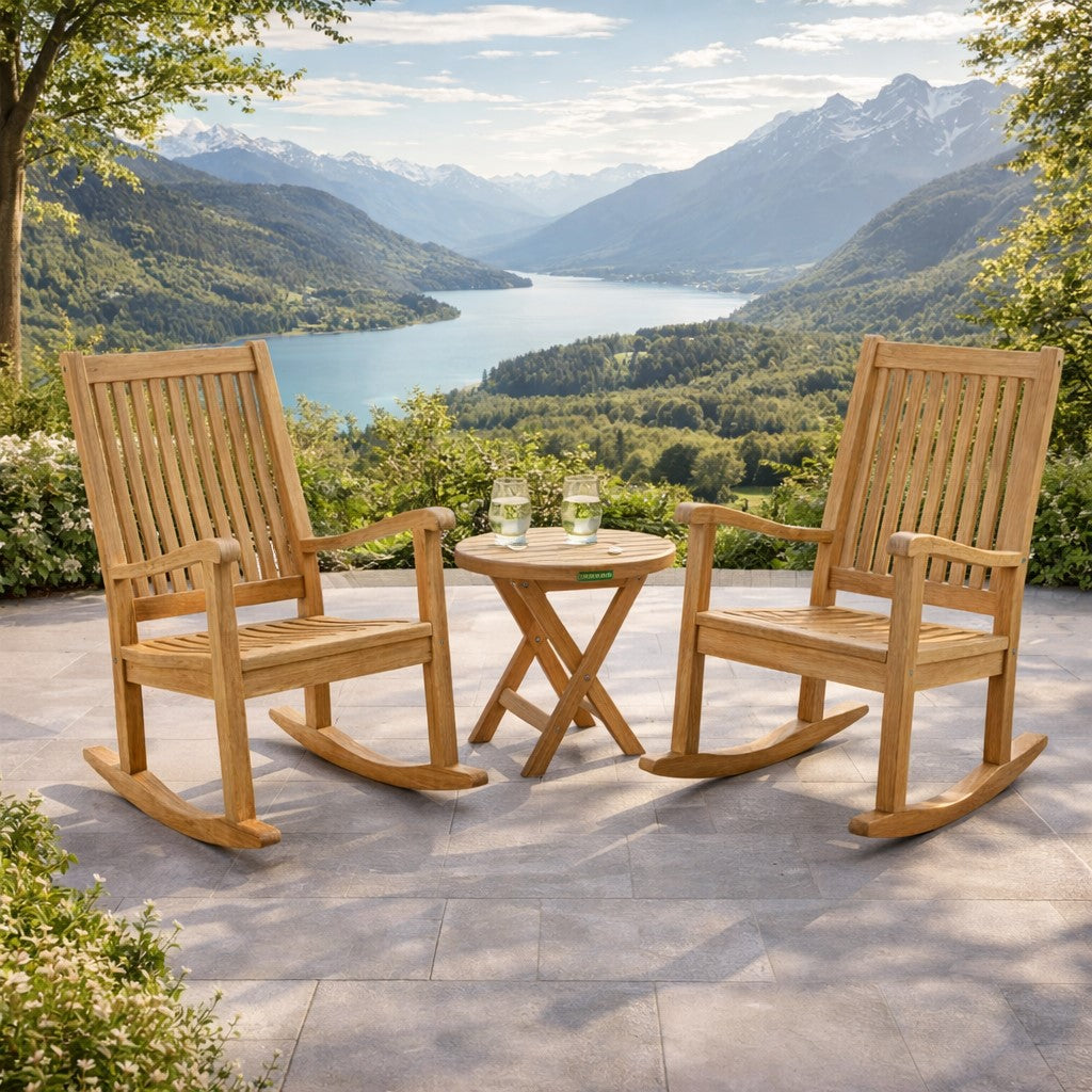 Anderson Teak Del-Amo Bahama 3-Piece Rocking Set