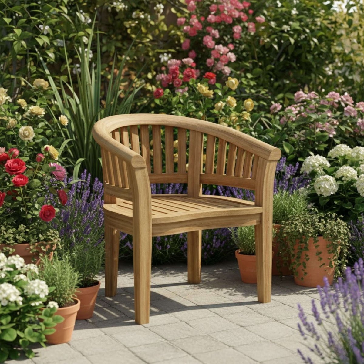 Anderson Teak Curve Armchair Extra Thick Wood