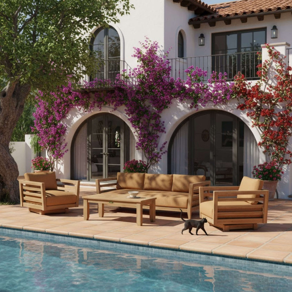 Anderson Teak Cordoba Deep Seating 4-Piece Swivel Set
