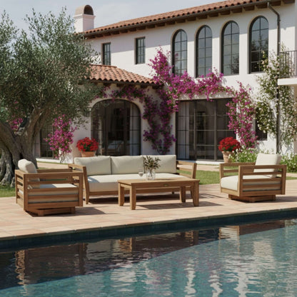 Anderson Teak Cordoba Deep Seating 4-Piece Swivel Set