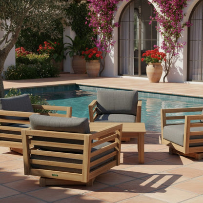 Anderson Teak Cordoba Deep Seating 5-Piece Swivel Set
