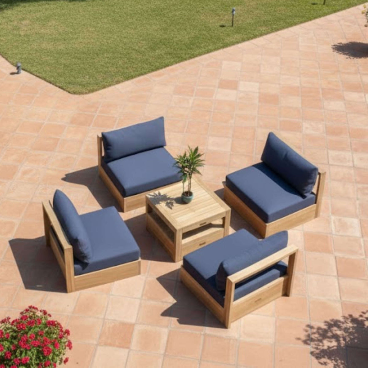 Anderson Teak Copacabana 5-Piece Modular Deep Seating Set