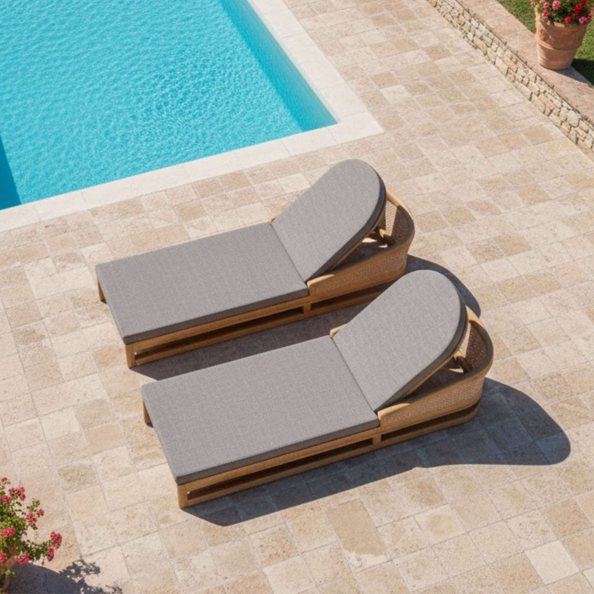 Anderson Teak Catania 2-Piece Sun Lounger Set