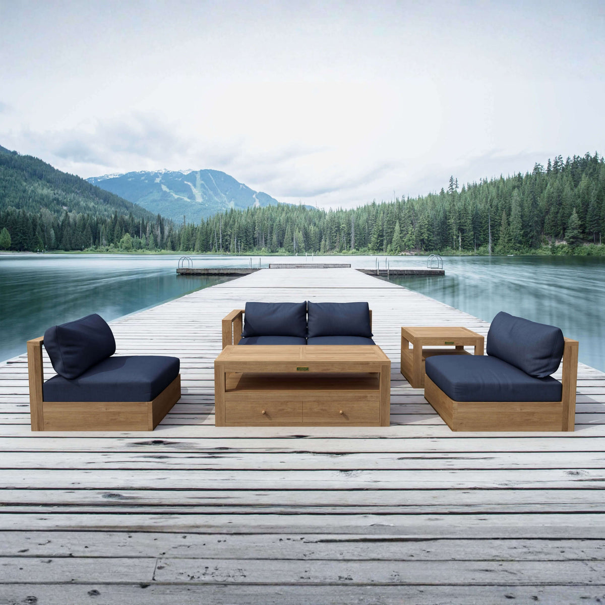 Anderson Teak Copacabana 5-Piece Modular Deep Seating Set