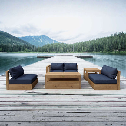 Anderson Teak Copacabana 5-Piece Modular Deep Seating Set