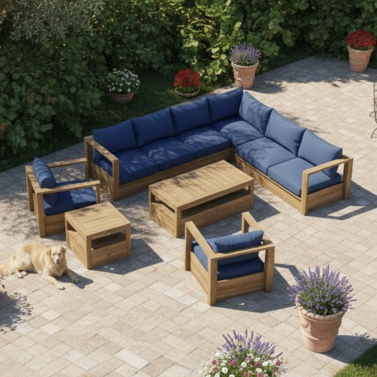 Anderson Teak Copacabana 7-Piece Modular Deep Seating Set