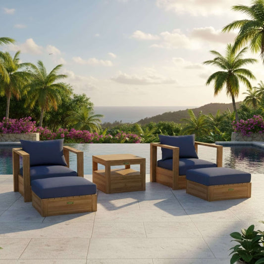 Anderson Teak Copacabana 5-Piece Modular Deep Seating Set