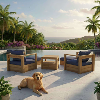 Anderson Teak Copacabana 5-Piece Modular Deep Seating Set