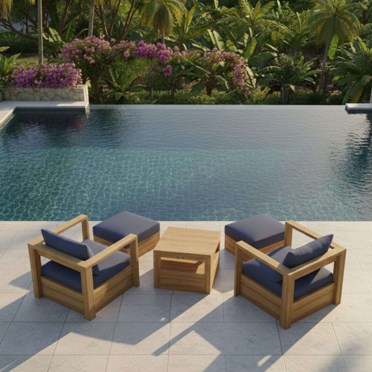 Anderson Teak Copacabana 5-Piece Modular Deep Seating Set