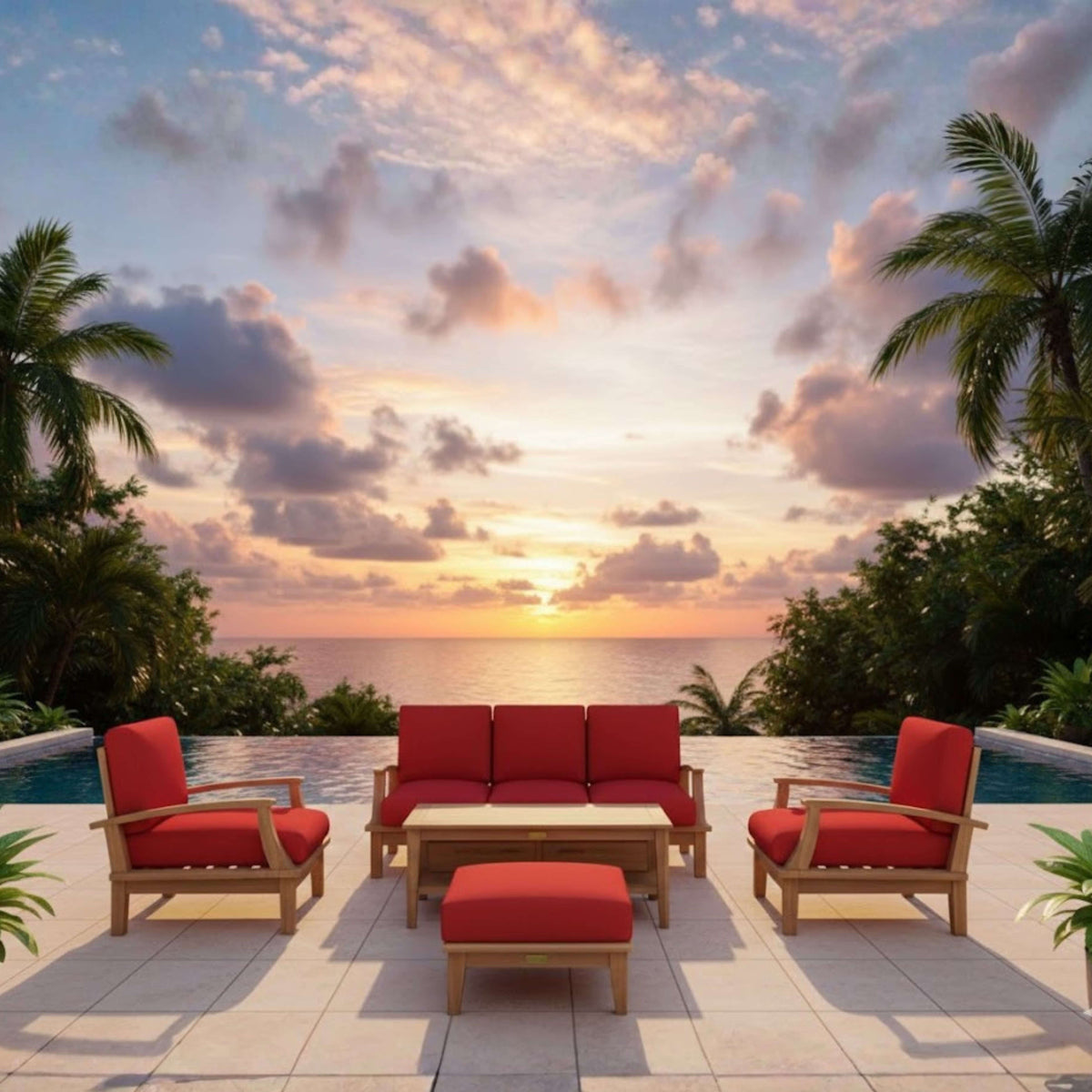 Anderson Teak Brianna 5-Piece Deep Seating Sofa Set