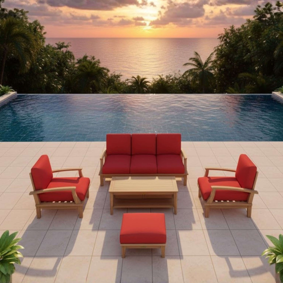 Anderson Teak Brianna 5-Piece Deep Seating Sofa Set