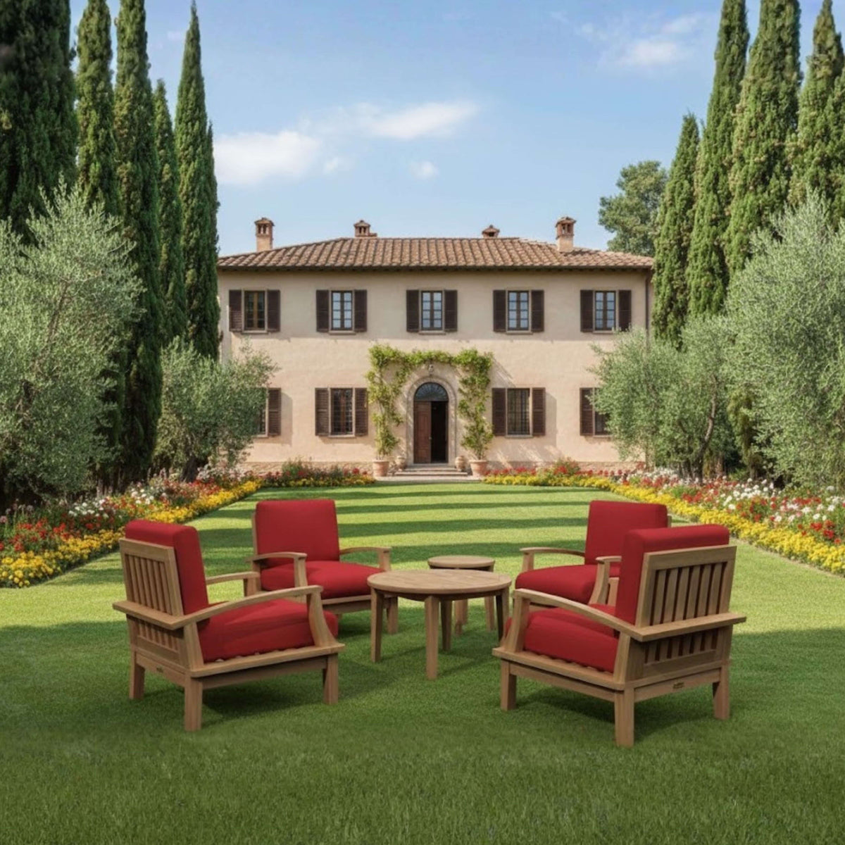 Anderson Teak Brianna 6-Piece Deep Seating Armchair Set