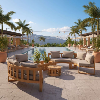 Anderson Teak Circular Modular Deep Seating Set