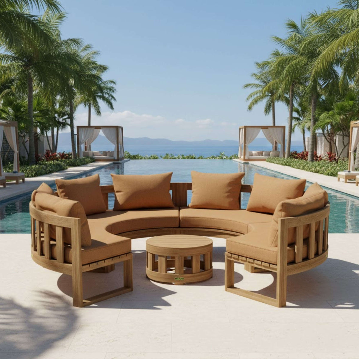 Anderson Teak Circular Modular Deep Seating Set