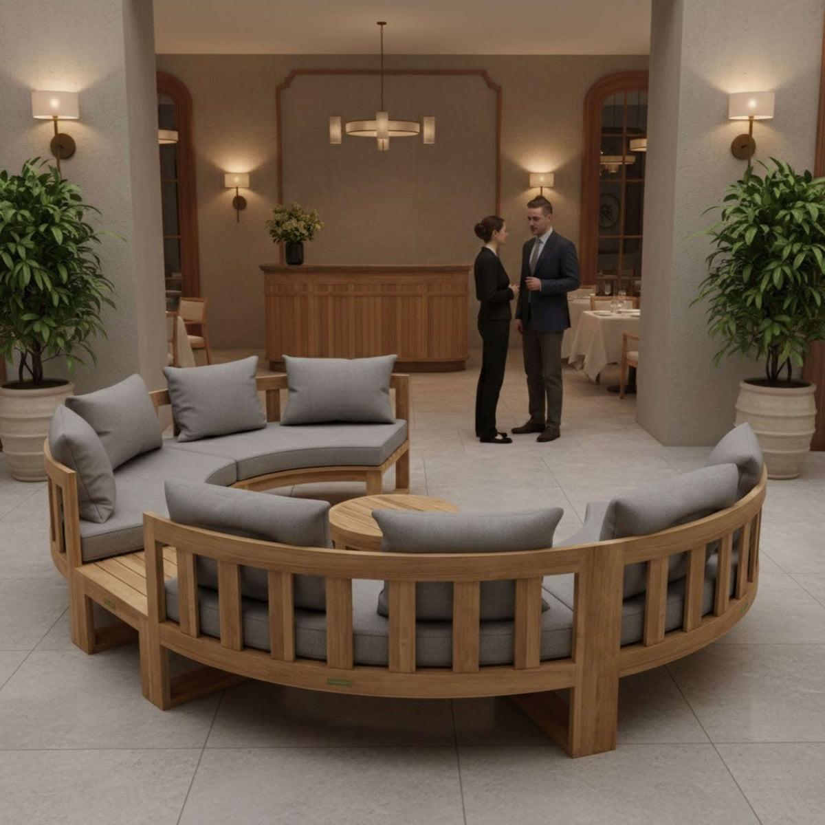 Anderson Teak Circular Modular Deep Seating Set