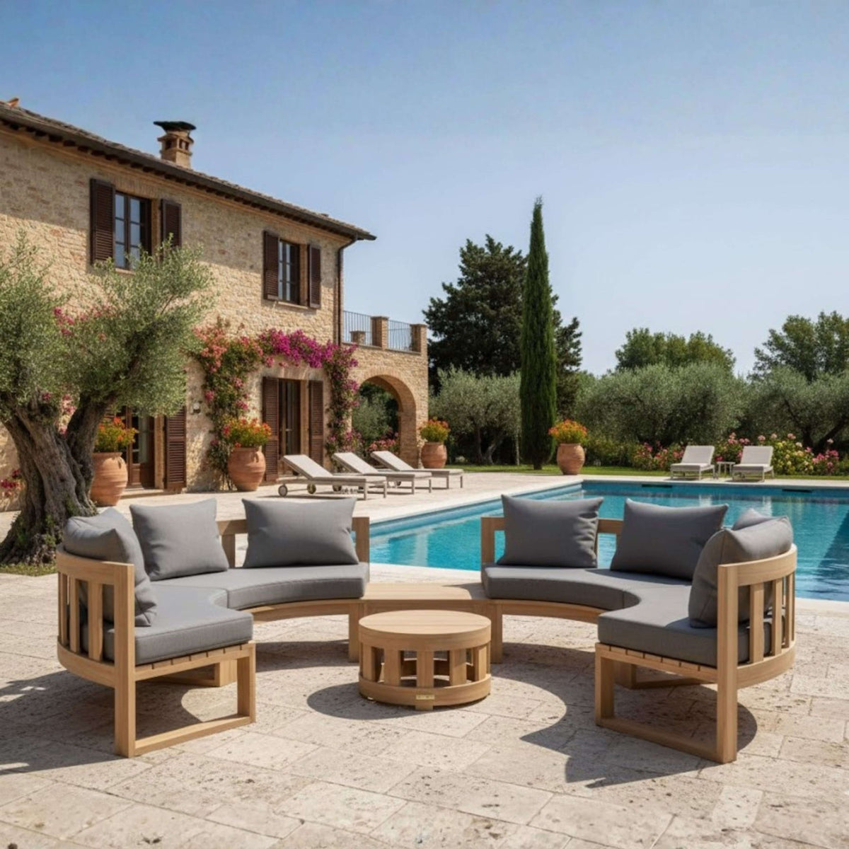 Anderson Teak Circular Modular Deep Seating Set
