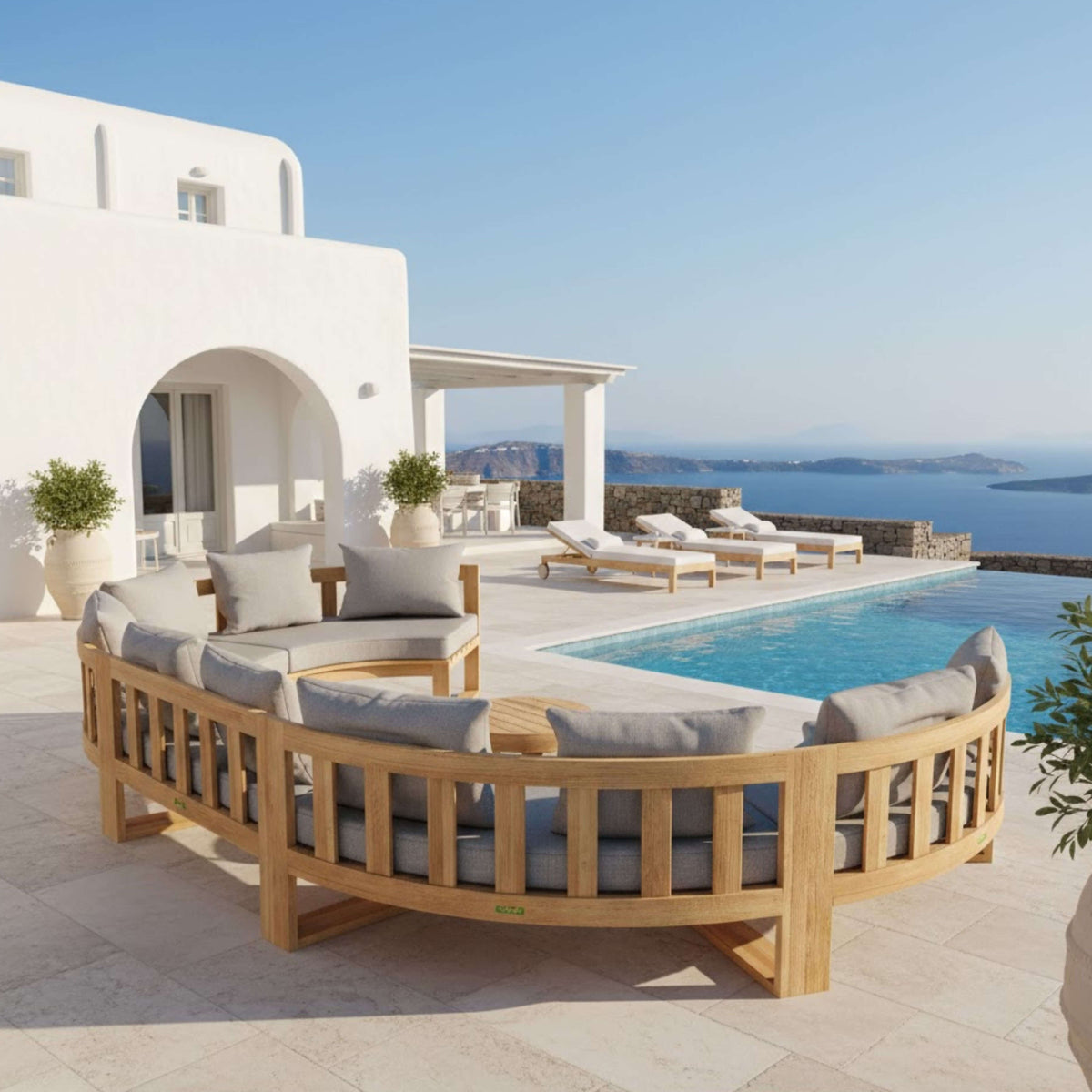 Anderson Teak Circular Modular Deep Seating Set