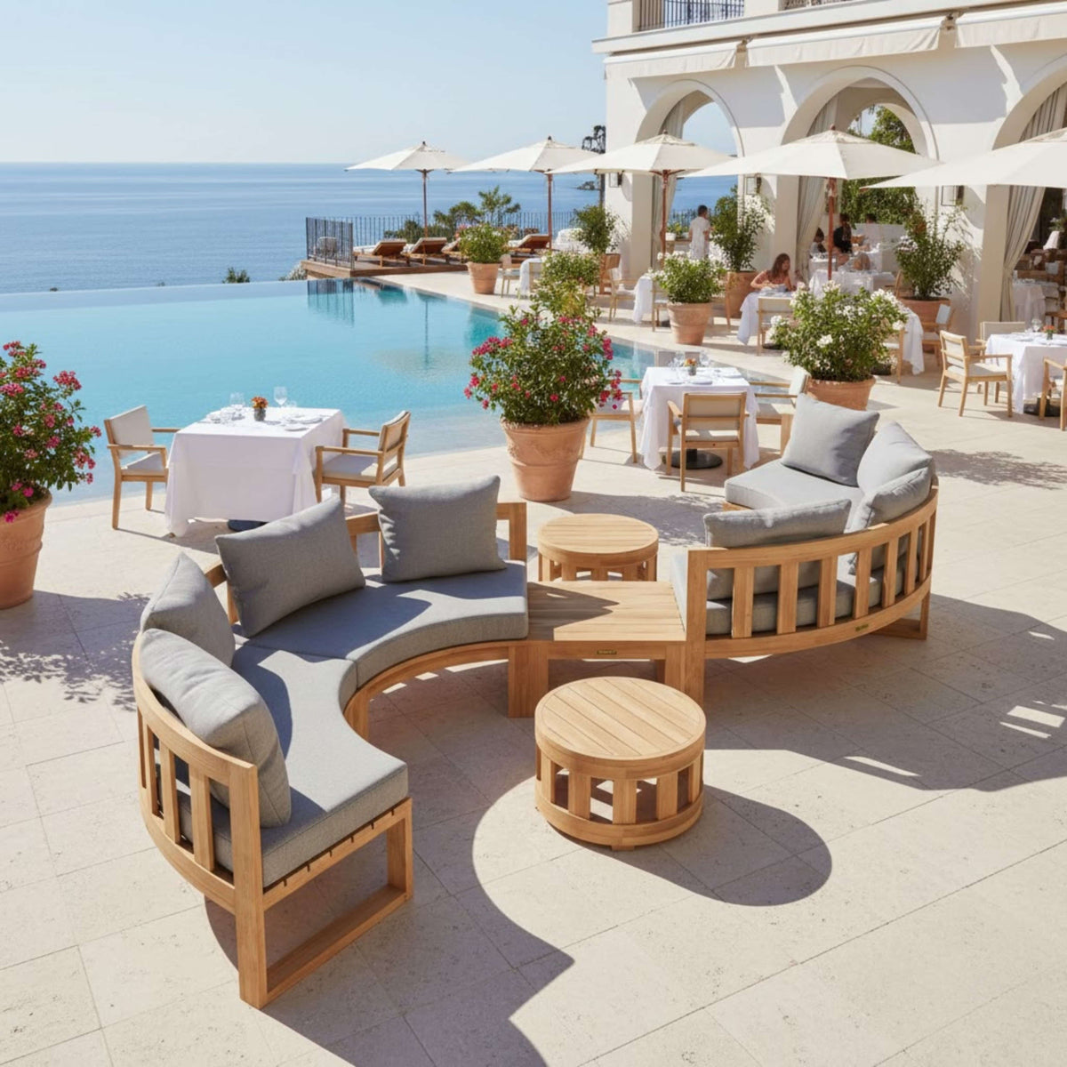 Anderson Teak Circular Modular Deep Seating Set