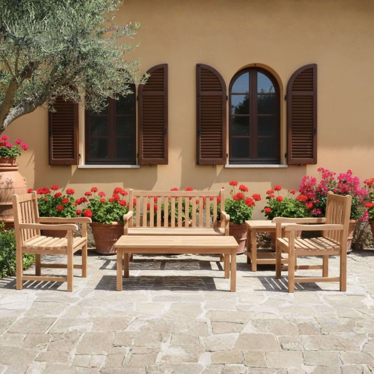 Anderson Teak Classic 2-Seater 5-Piece Conversation Set