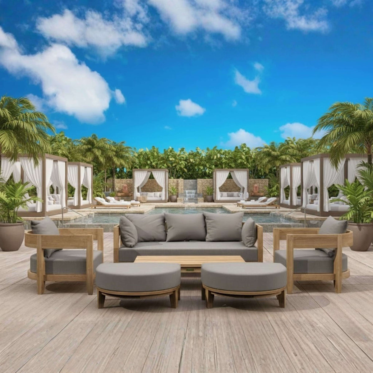Anderson Teak Coronado 6-Piece Deep Seating Set