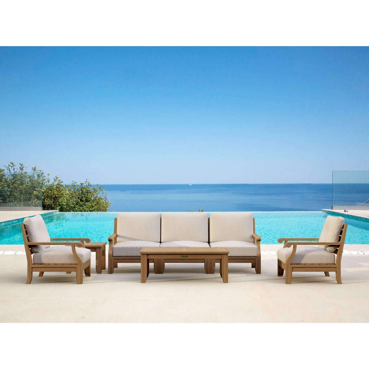 Anderson Teak Riviera 7-Piece Modular Set w/ Rectangular Table