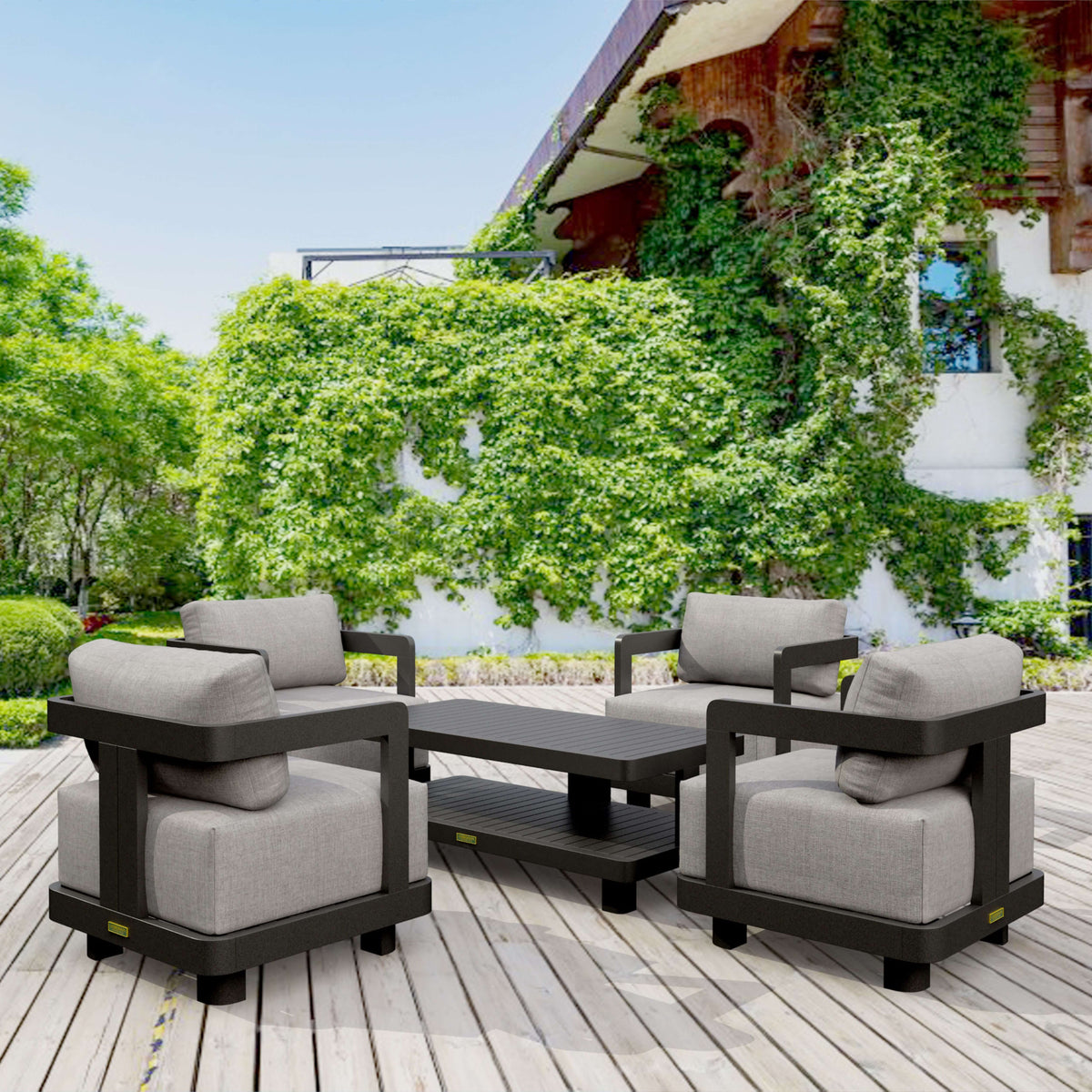 Anderson Teak Granada 5-Piece Aluminum Deep Seating