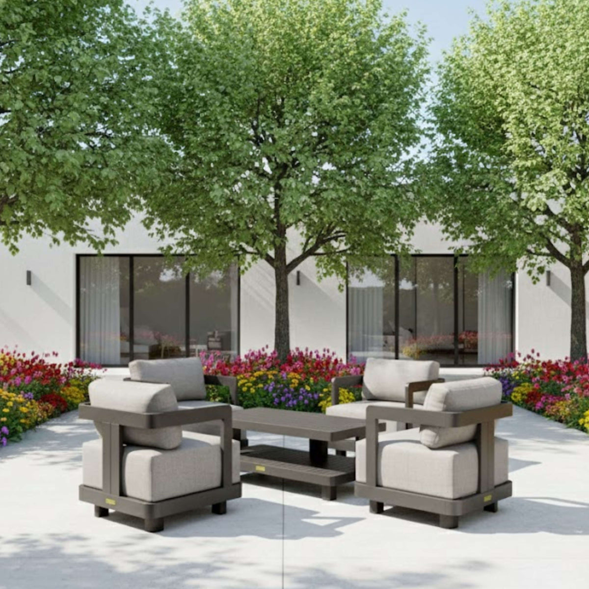 Anderson Teak Granada 5-Piece Aluminum Deep Seating