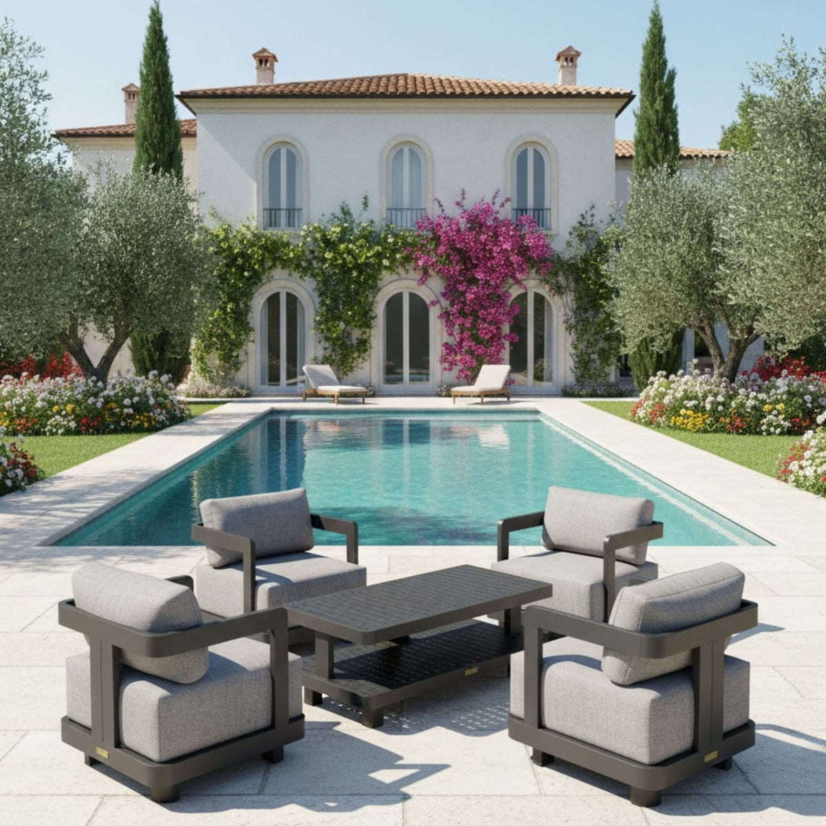 Anderson Teak Granada 5-Piece Aluminum Deep Seating