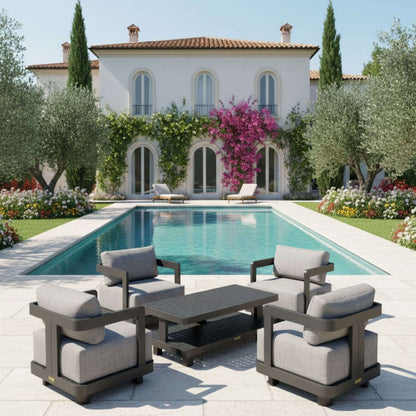 Anderson Teak Granada 5-Piece Aluminum Deep Seating