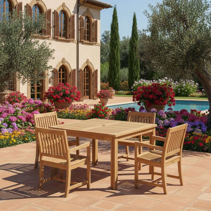 Anderson Teak Windsor Rialto Armchair 5-Piece Dining Set
