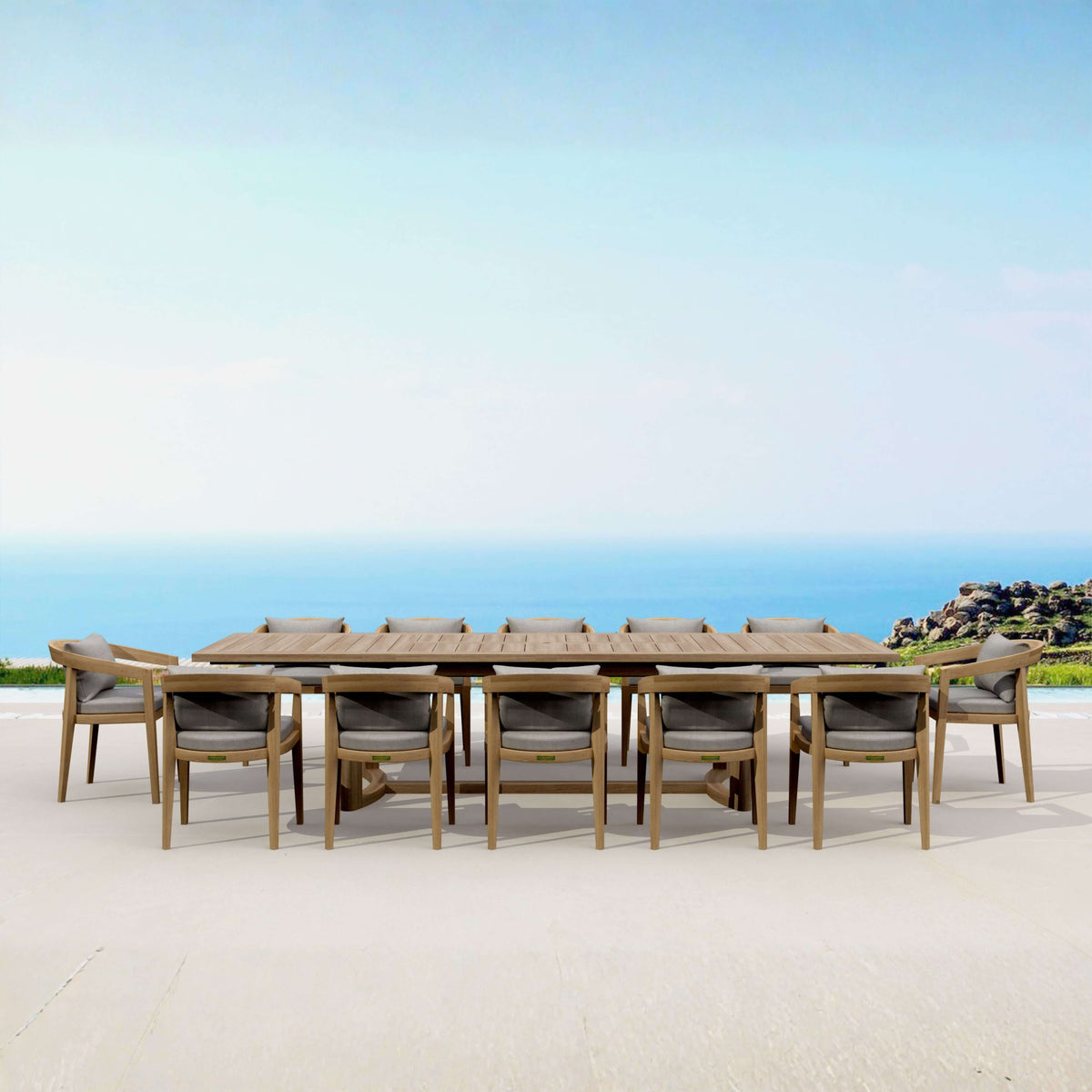 Anderson Teak Toscana 13-Piece Extension Table Set