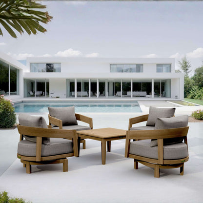 Anderson Teak Toscana 5-Piece Deep Seating Swivel Set