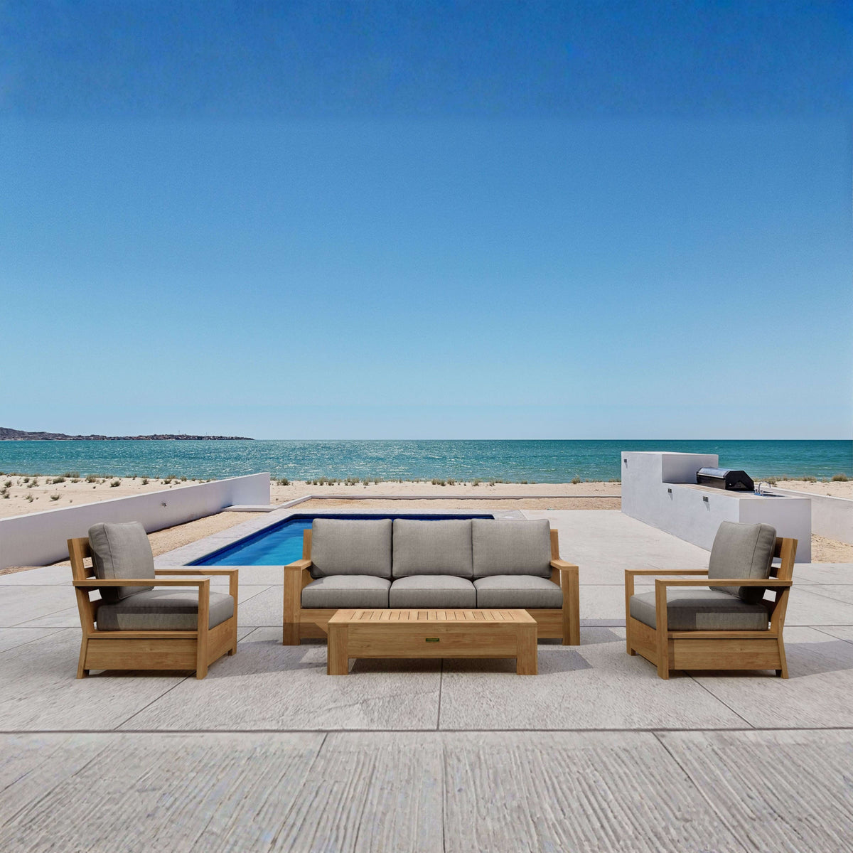 Anderson Teak Madera 4-Piece Deep Seating Set