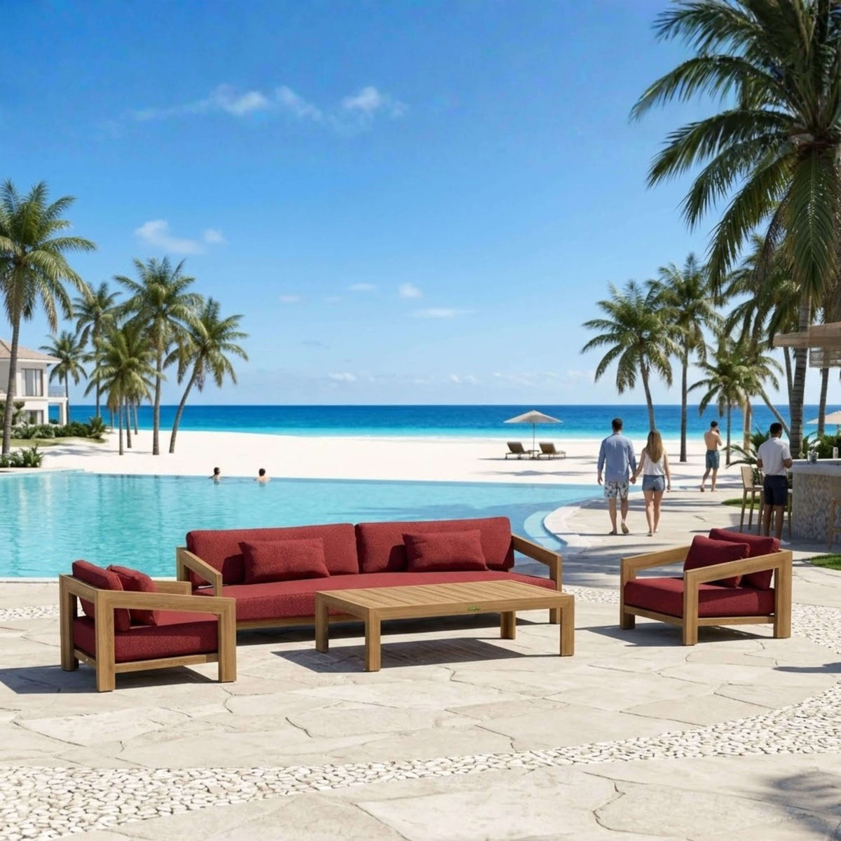 Anderson Teak Smyrna 4-Piece Deep Seating Set