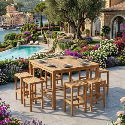 Anderson Teak Windsor Montego 9-Piece Square Bar Set