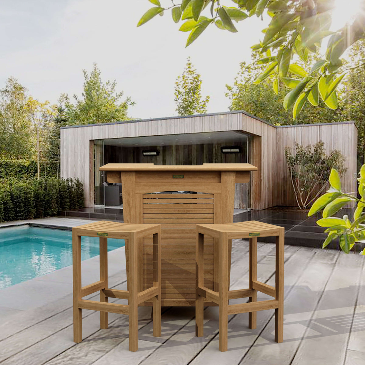 Anderson Teak Montego 3-Piece Bar Set
