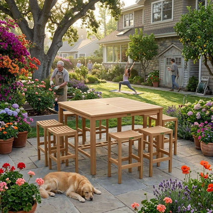 Anderson Teak Windsor Montego 9-Piece Square Bar Set