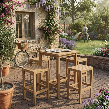 Anderson Teak Bahama Montego 5-Piece Square Bar Set