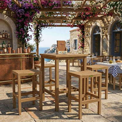 Anderson Teak Bahama Montego 5-Piece Square Bar Set