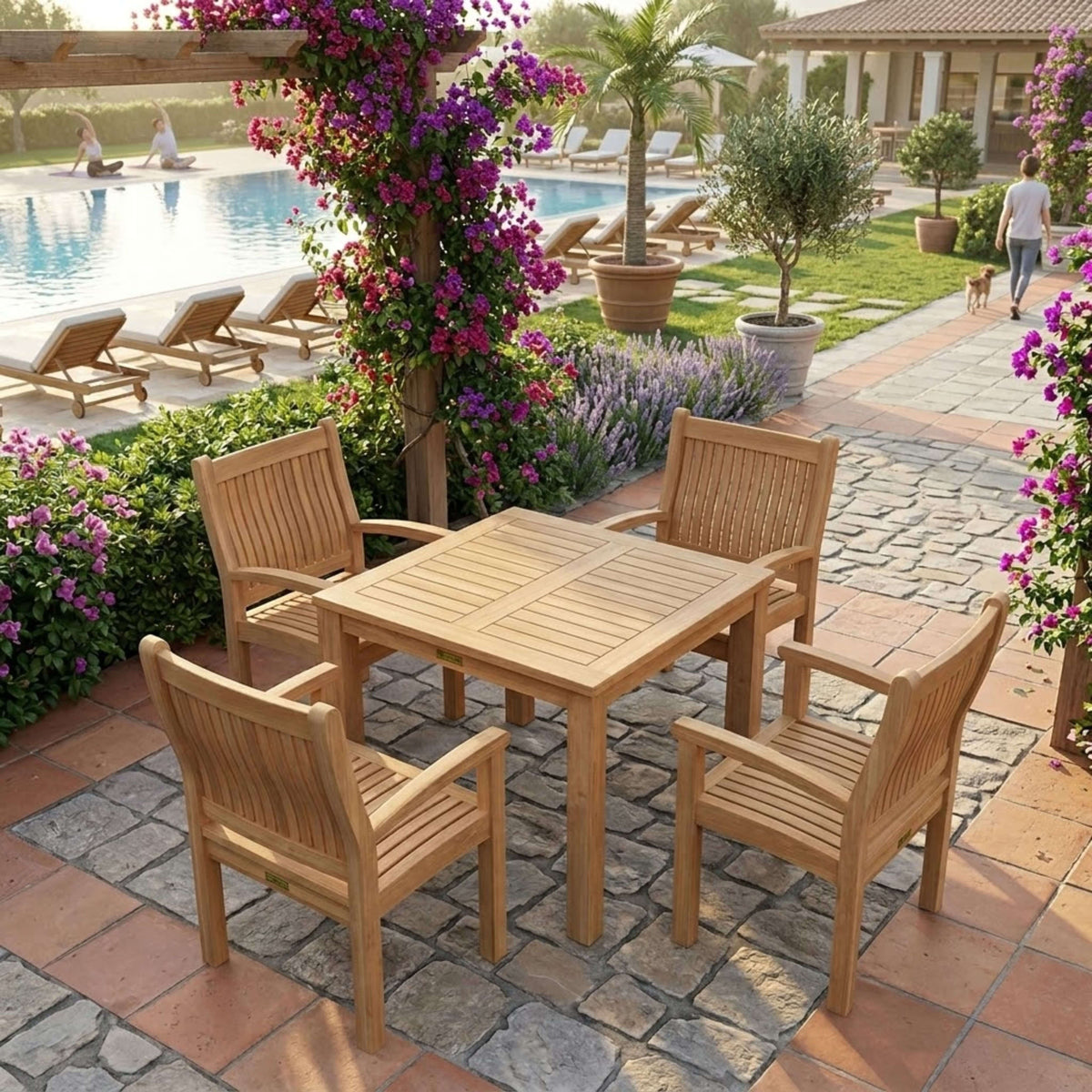 Anderson Teak Bahama Sahara 5-Piece Bistro Table