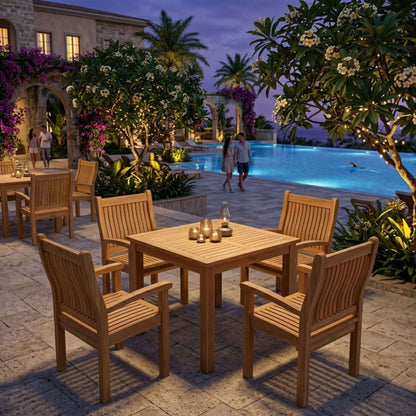 Anderson Teak Bahama Sahara 5-Piece Bistro Table