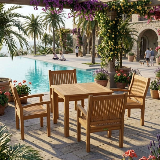 Anderson Teak Bahama Sahara 5-Piece Bistro Table