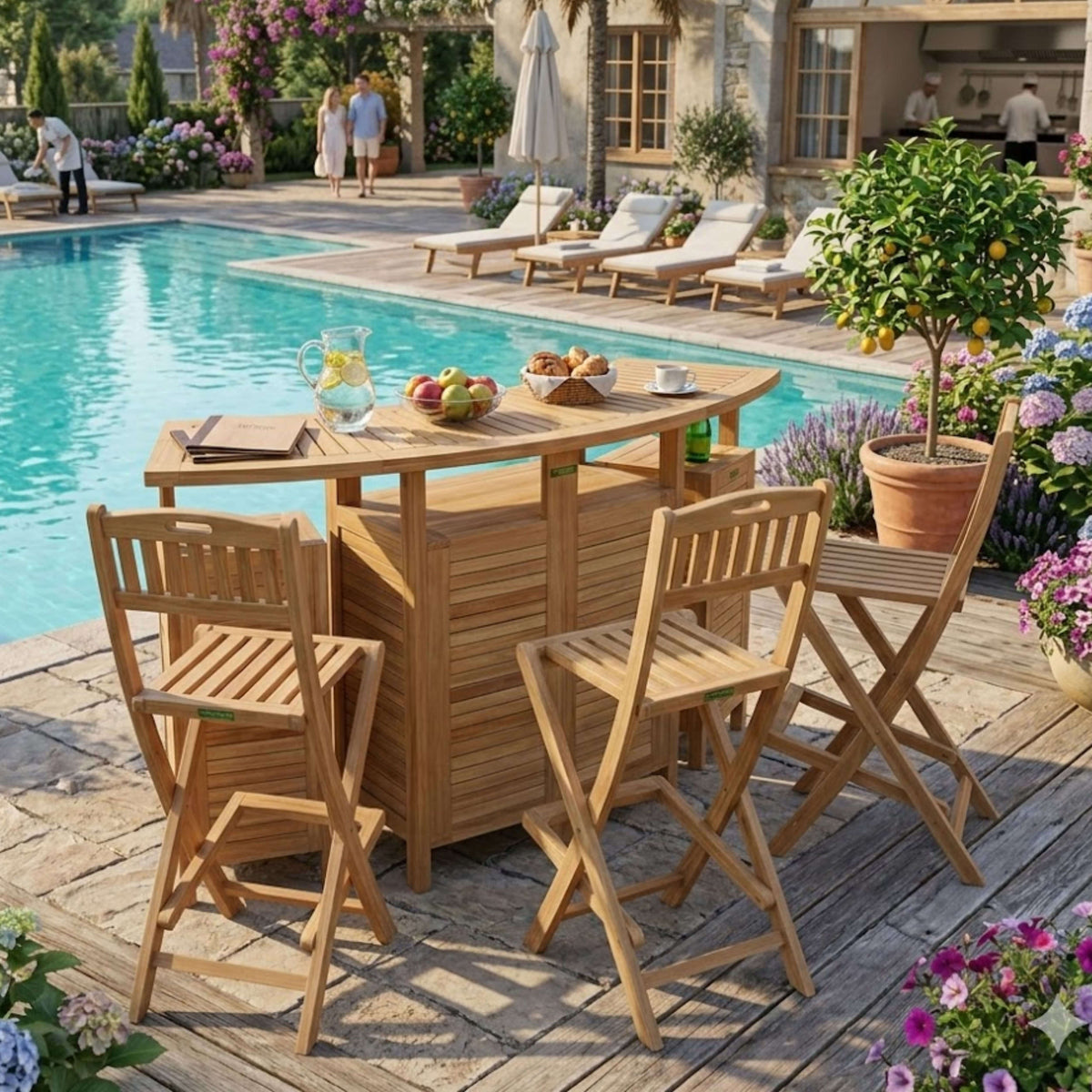 Anderson Teak Altavista 4-Piece Bar Set