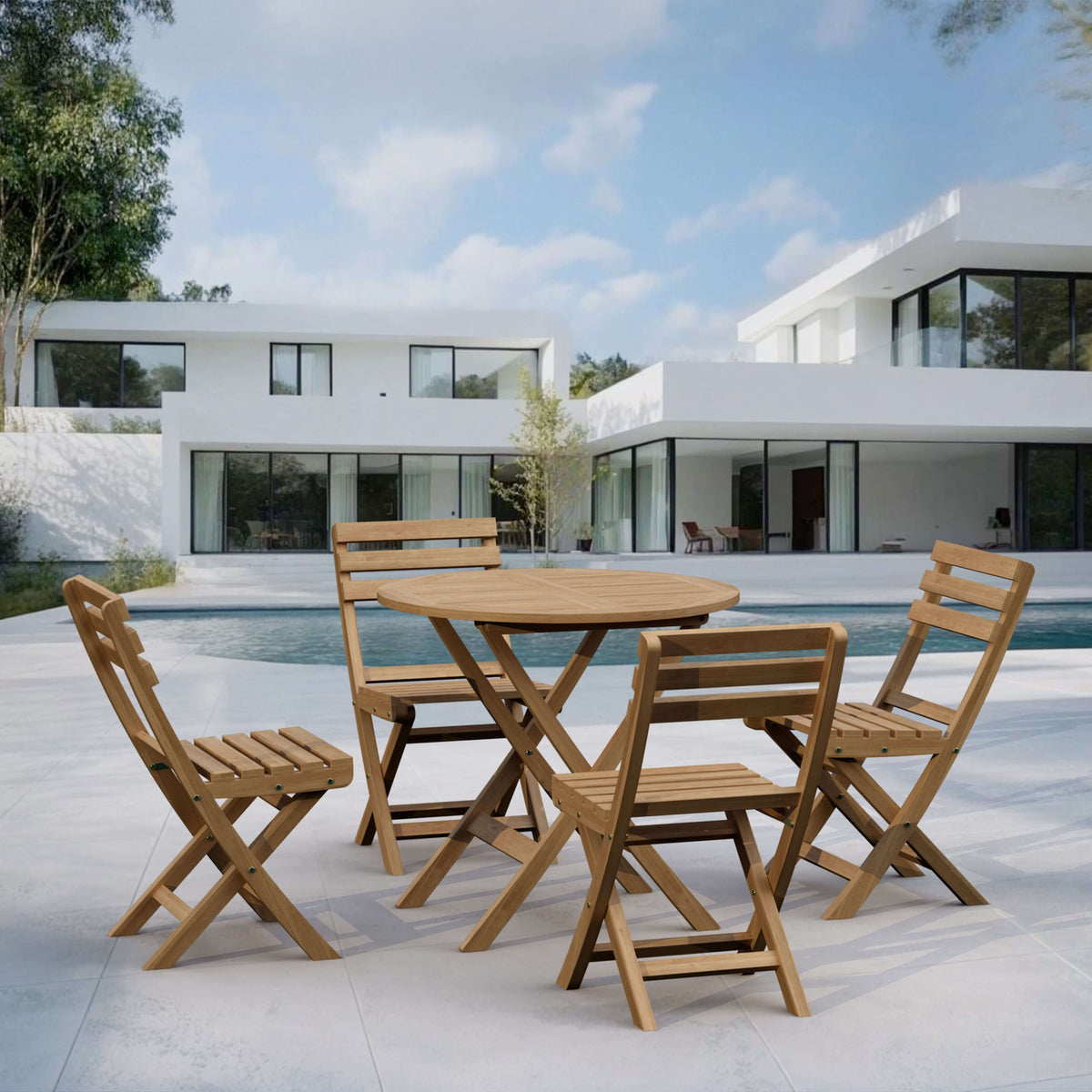 Anderson Teak Chester Alabama 5-Piece Bistro Set