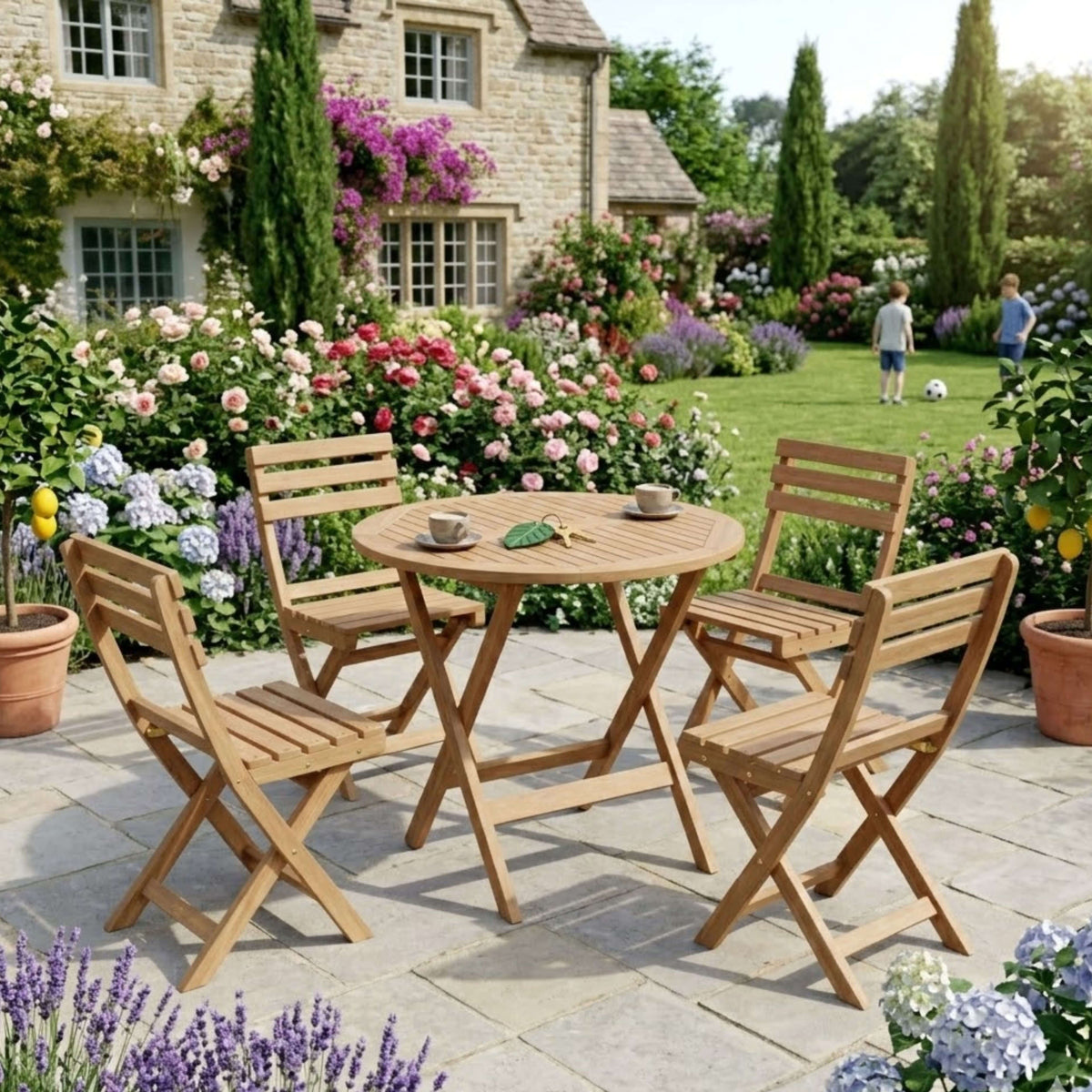 Anderson Teak Chester Alabama 5-Piece Bistro Set